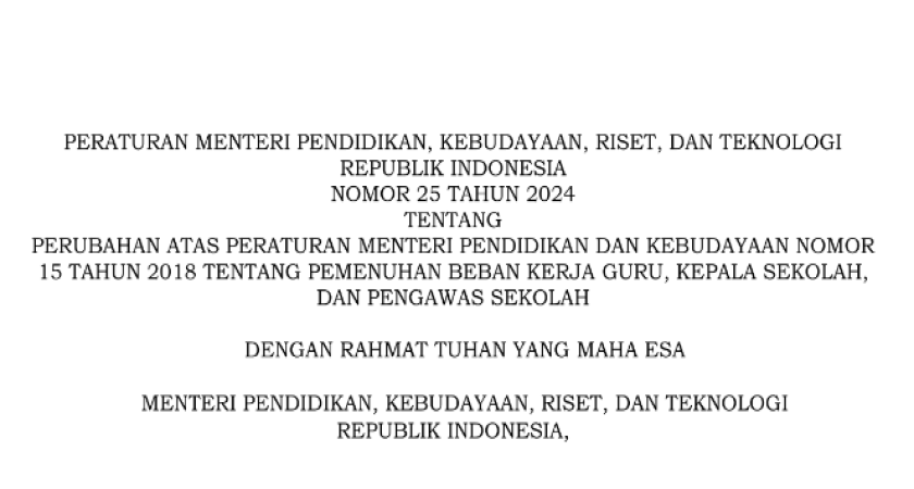Permendikbudristek No 25 Tahun 2024