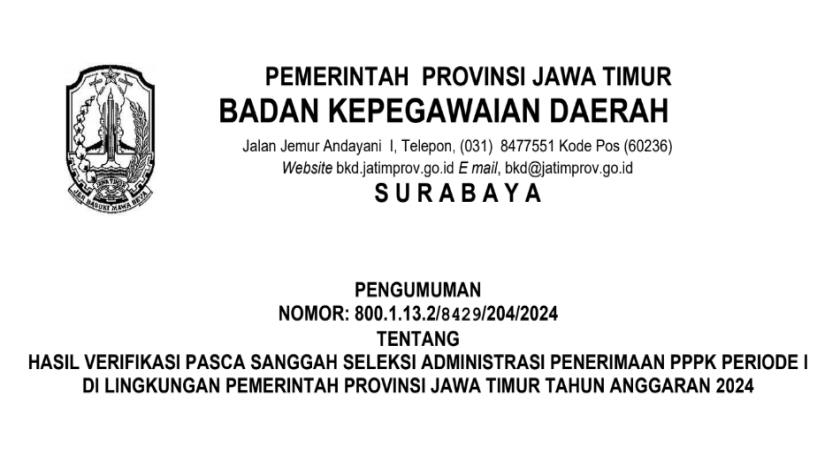 Hasil Verifikasi Pasca Sanggah PPPK Periode 1 2024