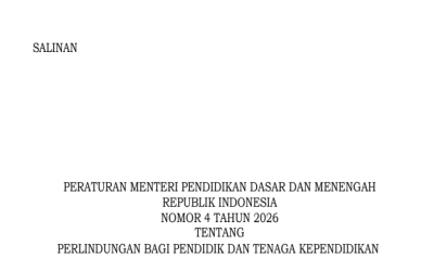 Permendikdasmen Nomor 4 tahun 2026